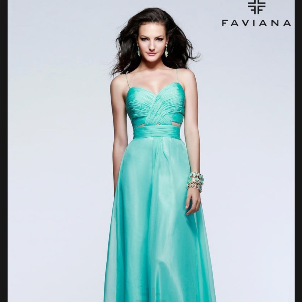 Faviana 7584 Seafoam Dress